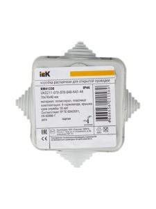 Коробка распаячная ОП 70х70х40 IP44 КМ41236 (4 гермоввода) IEK UKOZ11-070-070-040-K41-44 — изображение 3