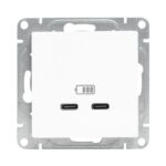 Розетка 2-м СП Эпика USB-C механизм бел. EKF UP1-SOW-2USBC — изображение 9