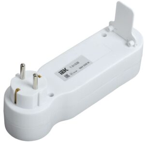 Разветвитель 3-м 16А IP20 Т-01/03В 2P+PE с выкл. бел. IEK WTP10-16-03-ZK-K01 — изображение 2