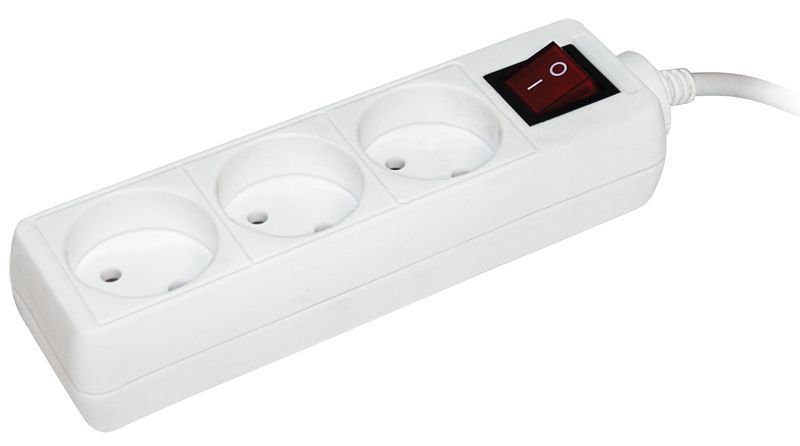 WYP10-06-03-03-K-N_1.jpeg Удлинитель 3х3м без заземл. 10А IP20 УЗК 2P 250В ПВС 2х0.75 с выкл. IEK WYP10-06-03-03-K-N — изображение 1