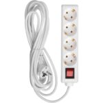 Удлинитель 4х5м с заземл. 16А IP20 У04К 2P+PE 250В 3х1 с выкл. IEK WYP10-16-04-05-ZK-N — изображение 3