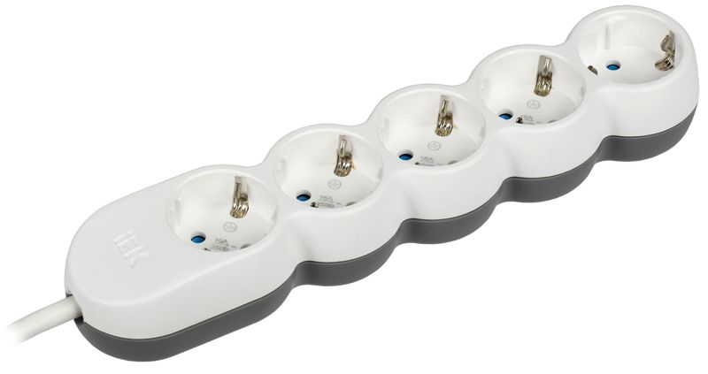 WYP53-16-05-D15-Z_1.jpeg Удлинитель 5х1.5м с заземл. 16А IP20 Uno У05 2P+PE 250В 3х1.5 IEK WYP53-16-05-D15-Z — изображение 1