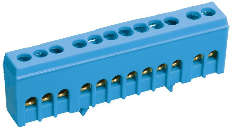 YNN10-69-8KD-K07_1.jpeg Шина нулевая в корп. изол. на DIN-рейку ШНИ-6х9-8-К-С IEK YNN10-69-8KD-K07 — изображение 1
