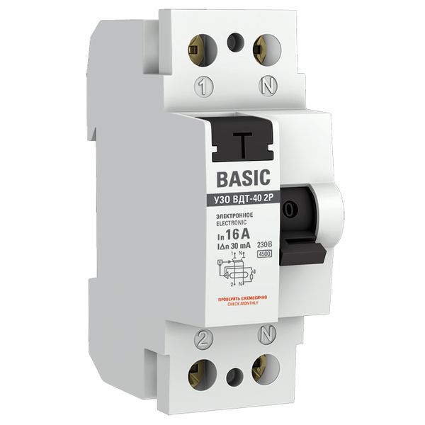 elcb-2-16-30e-sim_1.jpeg Выключатель дифференциального тока (УЗО) 2п 16А 30мА тип AC Basic электрон.EKF elcb-2-16-30e-sim — изображение 1