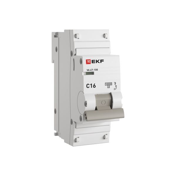 mcb47100-1-16C-pro_1.jpeg Выключатель автоматический модульный 1п C 16А 10кА ВА 47-100 PROxima EKF mcb47100-1-16C-pro — изображение 1