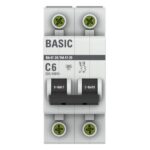 Выключатель автоматический модульный 2п C 6А 4.5кА ВА 47-29 Basic EKF mcb4729-2-06C — изображение 3
