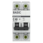 Выключатель автоматический модульный 2п C 40А 4.5кА ВА 47-29 Basic EKF mcb4729-2-40C — изображение 3