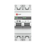 Выключатель автоматический модульный 2п C 16А 4.5кА ВА 47-63 PROxima EKF mcb4763-2-16C-pro — изображение 5