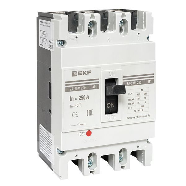 mccb99-250-250m_1.jpeg Выключатель автоматический 3п 250/250А 35кА ВА-99М PROxima EKF mccb99-250-250m — изображение 1
