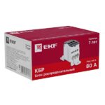 Блок распределительный КРОСС крепеж на панель и DIN КБР-80А EKF plc-kbr80 — изображение 4