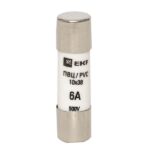 Вставка плавкая цилиндрическая ПВЦ 10х38 6А EKF pvc-10x38-6 — изображение 2