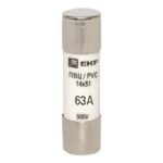 Вставка плавкая цилиндрическая ПВЦ 14х51 63А EKF pvc-14x51-63 — изображение 2