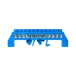 Шина нулевая N 8х12 12 отверстий синий нейлоновый корпус комбинированный латунь розн. стикер PROxima EKF sn0-125-12-dn-r — изображение 5